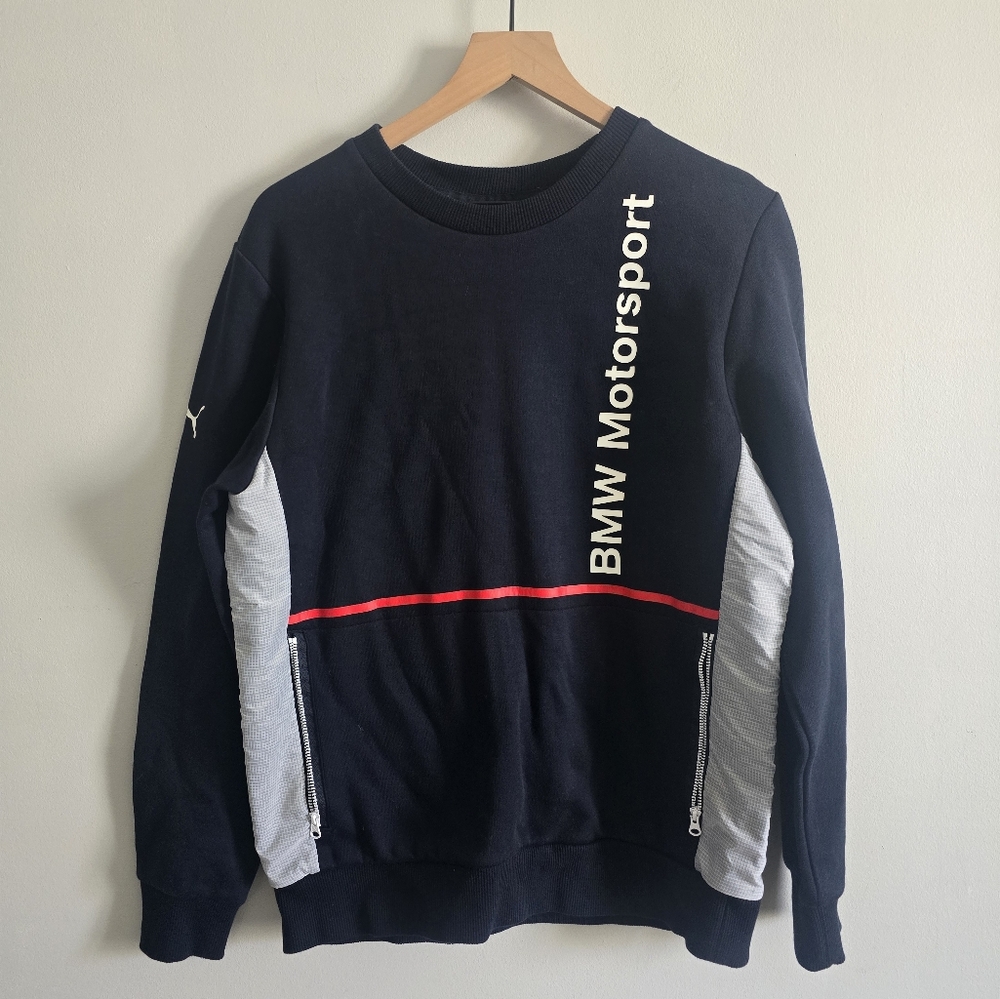 PUMA Men's BMW Motorsport Crew Neck Sweatshirt Medium - Picture 2 of 6